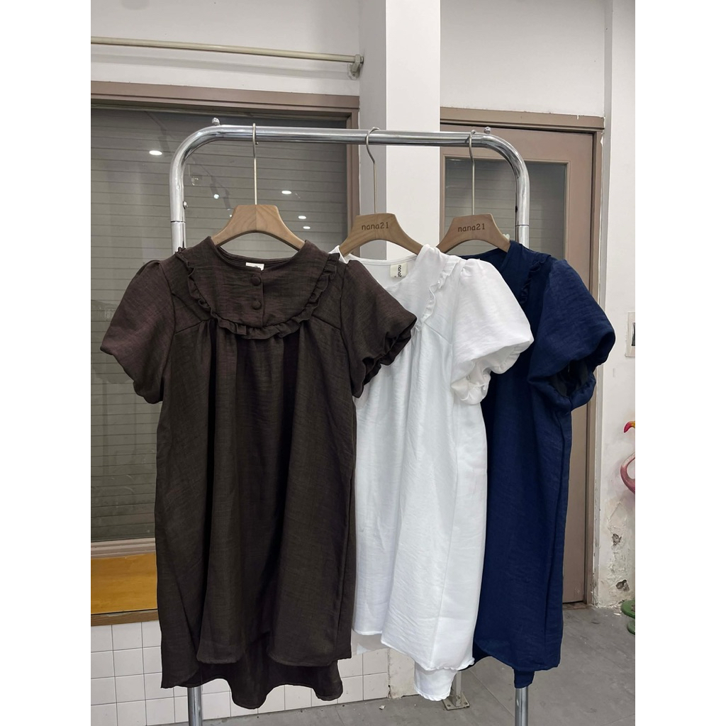 ชุดเดรสเบบี้ดอลล์คอระบาย A5491 Nana21 Nanastore21