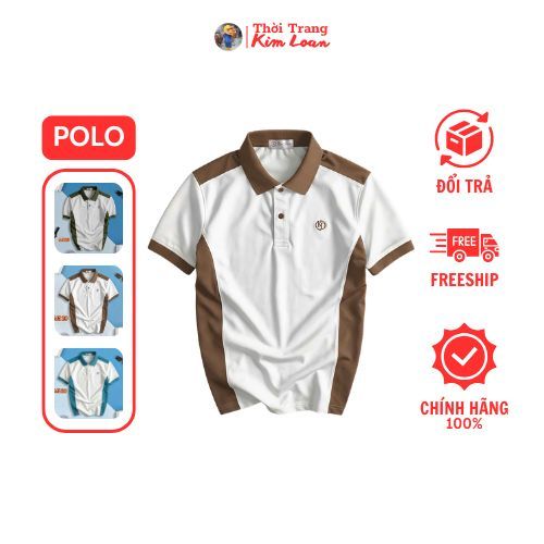 [รหัส 28, 29, 30] - KIM LOAN FASHION เสื้อโปโลผู้ชาย คอปกเปิดโล่ง หรูหรา เรียบหรู หนังจระเข้คุณภาพสู