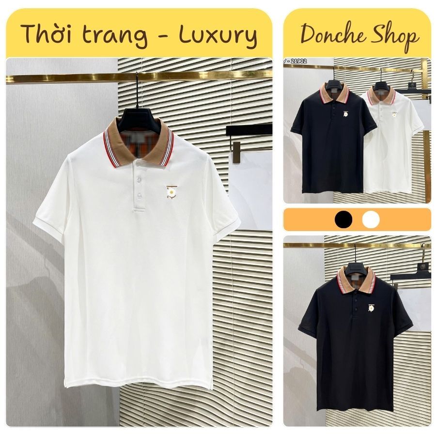 Bx เสื้อโปโลปักตัวอักษร คอปกทอลายสก๊อตสวยมาก - เสื้อโปโลผู้ชายและผู้หญิง Bx ทําจากผ้าฝ้ายปัก PL0157