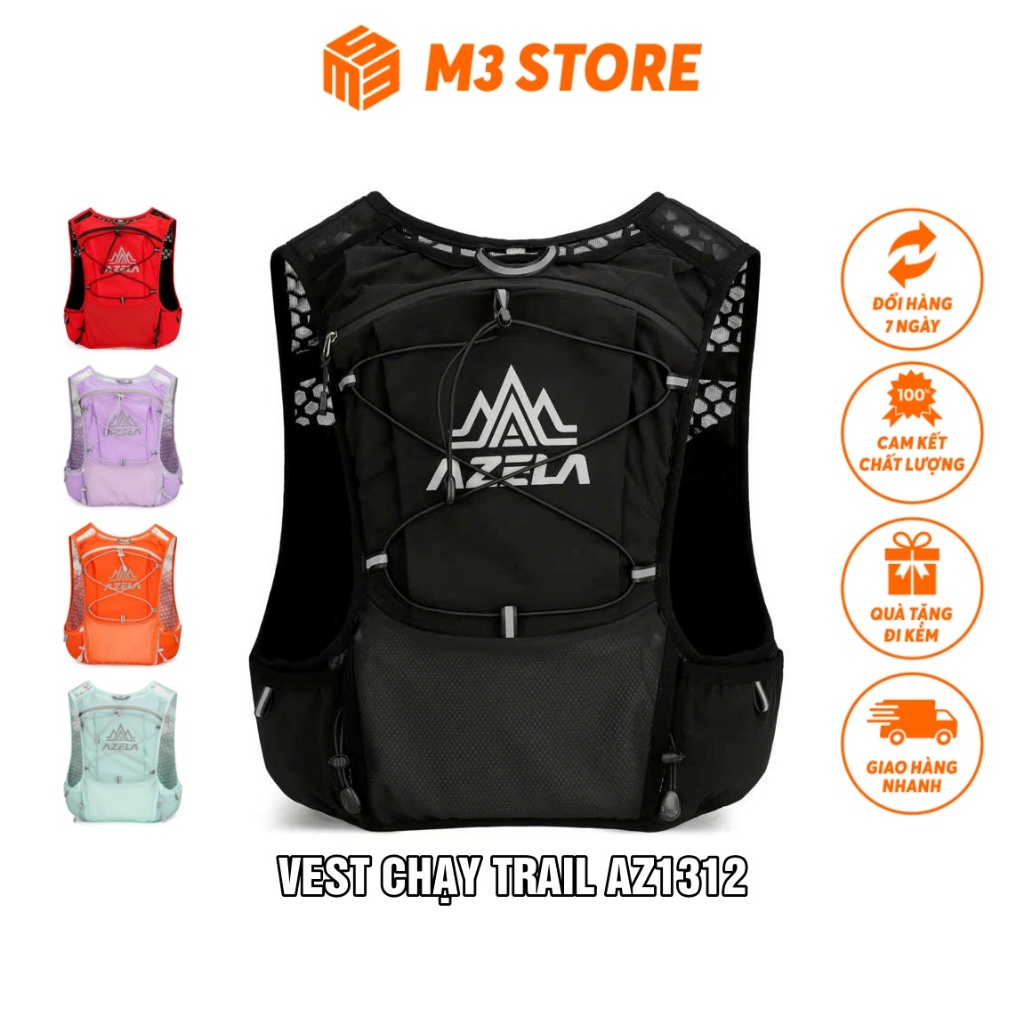 Running Water Vest Backpack Running Trail Marathon Mountain Biking Trekking Trail Training Azela AZ1
