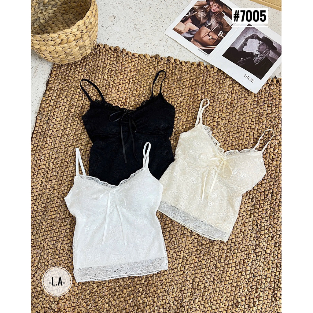 Lady Lace Bra with Bow - Coquette Freesize Hot Trend Style Soft Lace 2-String Bra