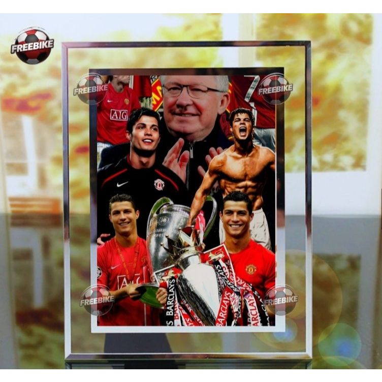กรอบโปสเตอร์ RONALDO พร้อมแก้วคริสตัลคุณภาพสูง