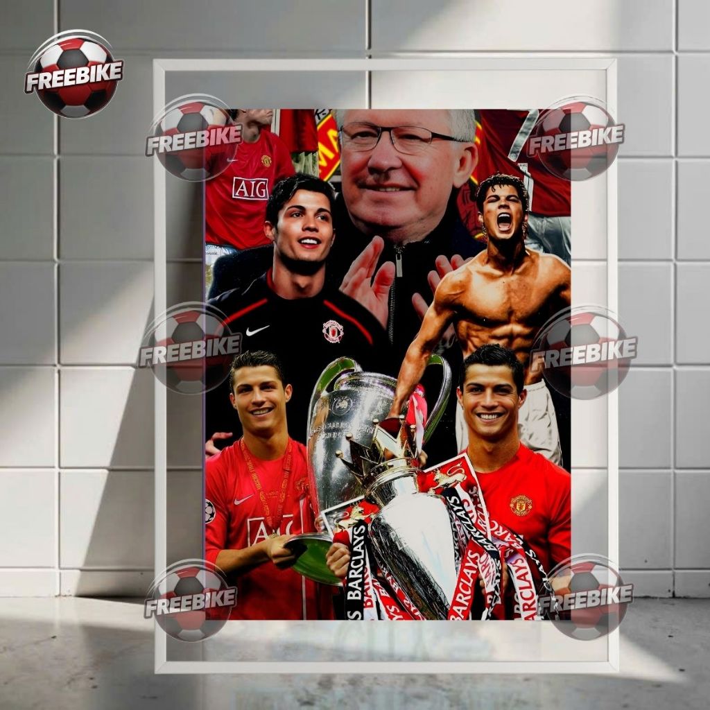 กรอบโปสเตอร์ RONALDO พร้อมแก้วคริสตัลคุณภาพสูง