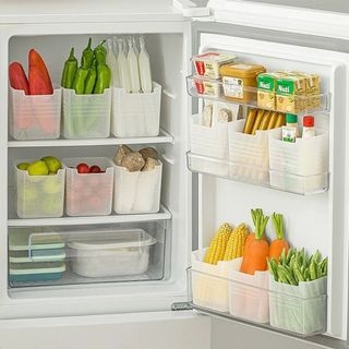 SET 10 HỘP NHỰA TRONG, HỘP ĐỰNG THỰC PHẨM ĐỒ ĂN RAU CỦ,HỘP CÁNH CỬA TỦ LẠNH ĐA NĂNG CAO CẤP - HỘP CHIA Ô NGĂN TỦ LẠNH #