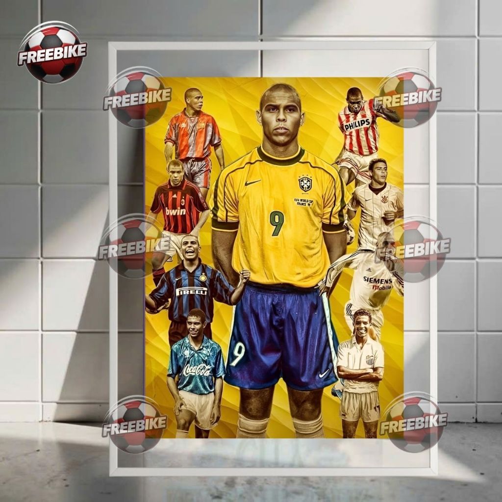 กรอบโปสเตอร์ RONALDO FAT 2 พร้อมกระจกคริสตัลคุณภาพสูง