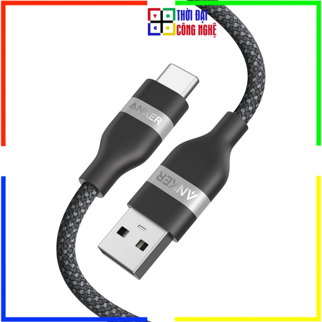 สายชาร์จ Anker A82G2 USB-A to USB-C (0.9m/1.8m) - ทนทานสุด 20,000 พับ, Viettel ของแท้ - 18 เดือน