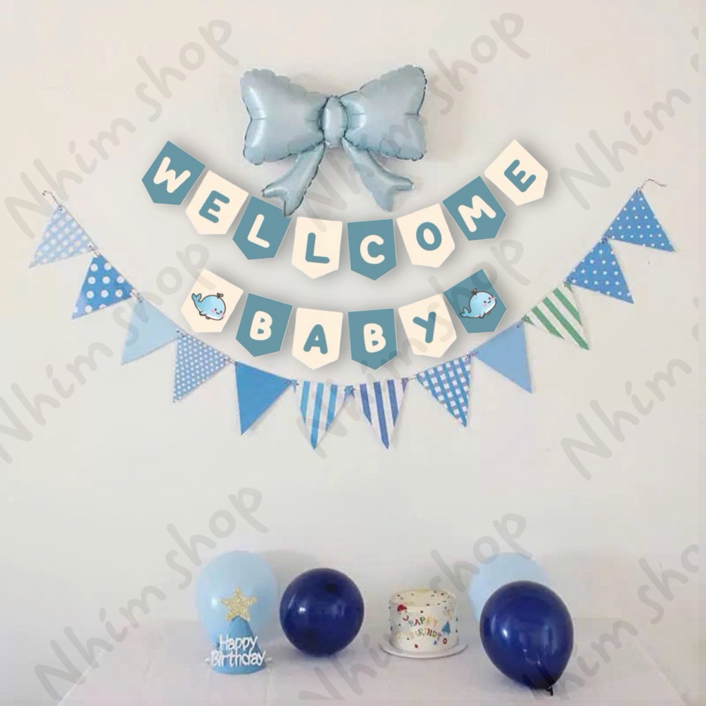 Welcome baby Set, Welcome baby, ตกแต่งห้อง, ของตกแต่งบ้านสําหรับเด็กชายและเด็กหญิง