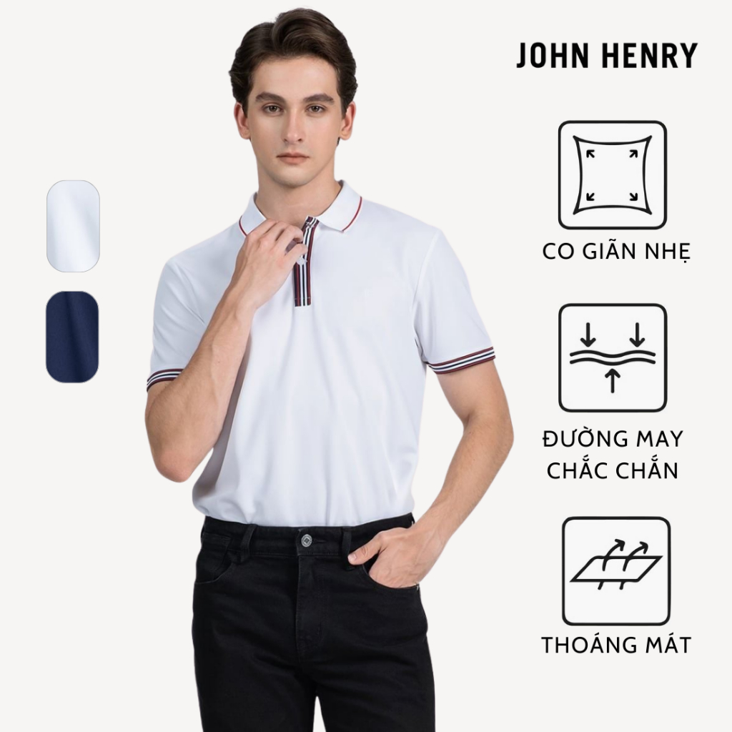 เสื้อโปโลแขนสั้นปานกลาง KS26SS23C-RGWK - JOHN HENRY Shop