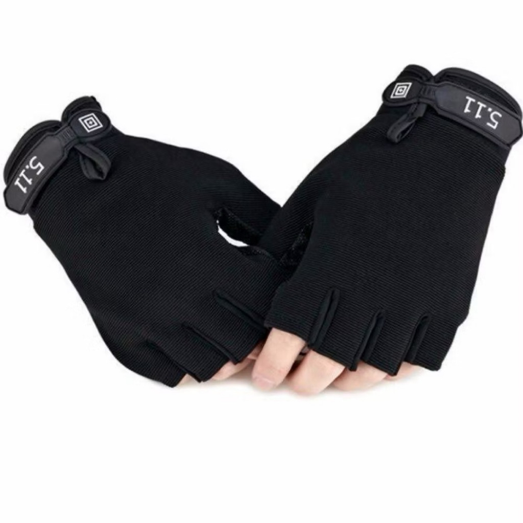 ถุงมือไร้นิ้ว 511 สีดําแท้