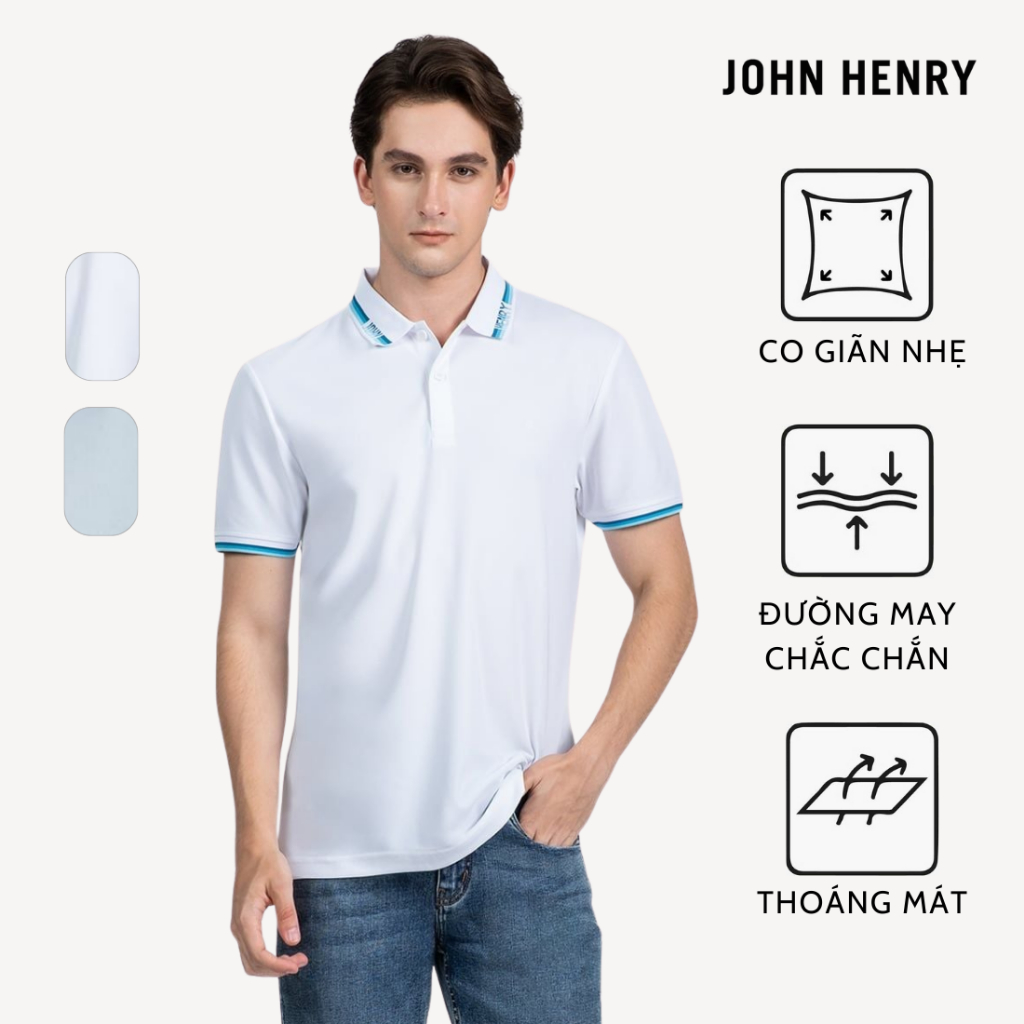เสื้อโปโลแขนสั้นปานกลาง KS26SS34C-RGWK - JOHN HENRY Shop