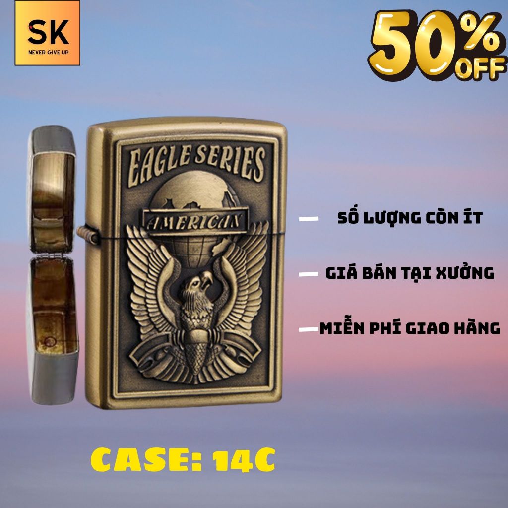 Relief Eagle Case (D-014C) วัสดุไวท์บรอนซ์ (ไม่รวมฟอยล์)