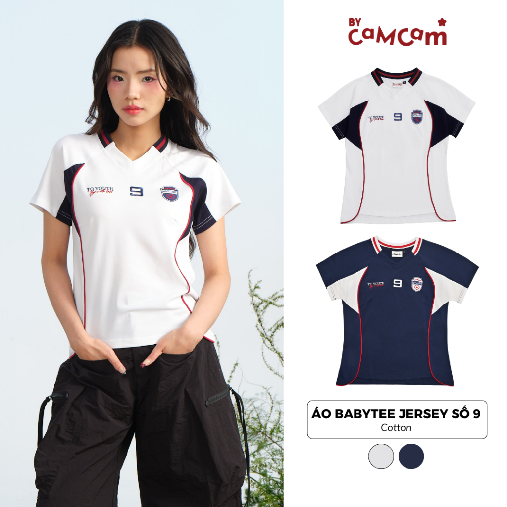 เสื้อยืดกีฬา Babytee Bycam Jersey No. 9 Soccer Hack Street Style สําหรับผู้หญิง ATN006