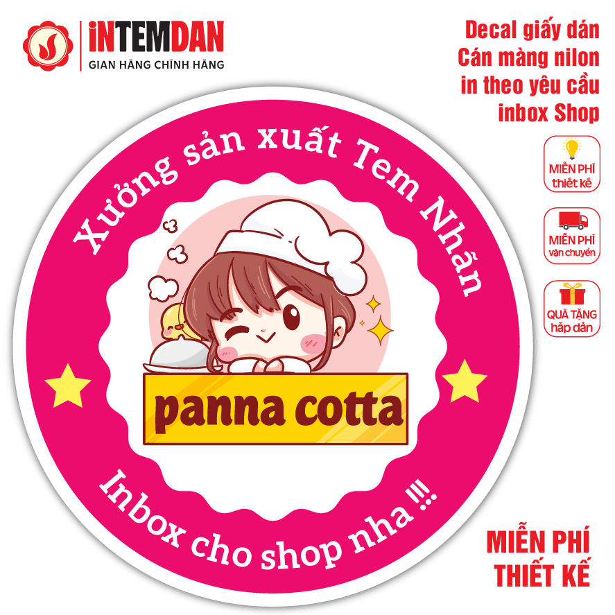 VINH LIEN Paper Sticker Decal พิมพ์ตามความต้องการ ขนาด A3