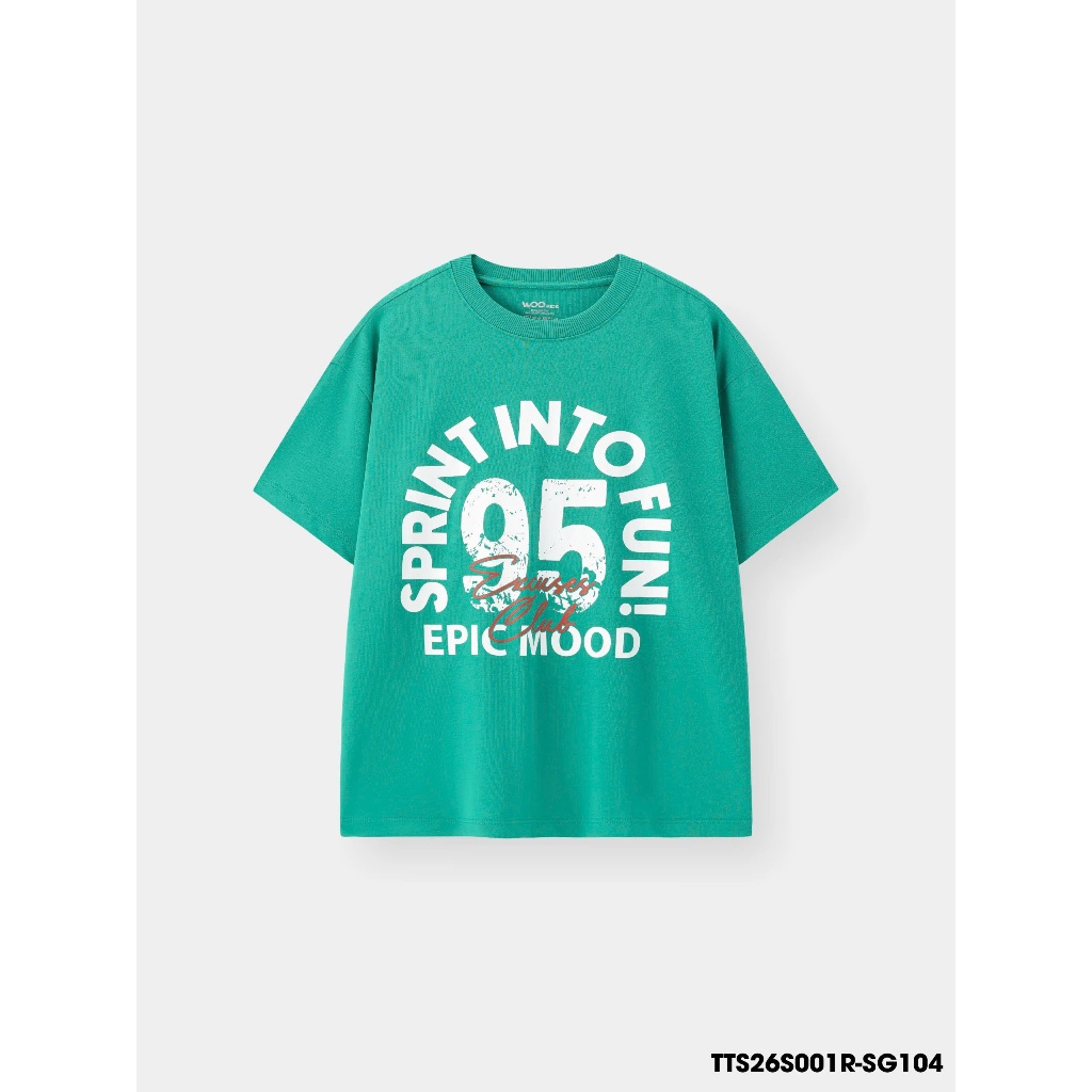 เสื้อยืดไร้คอปกเด็กชาย Dynamic เท่ๆ TTS26S001R (9-16 ปี) - Wookids