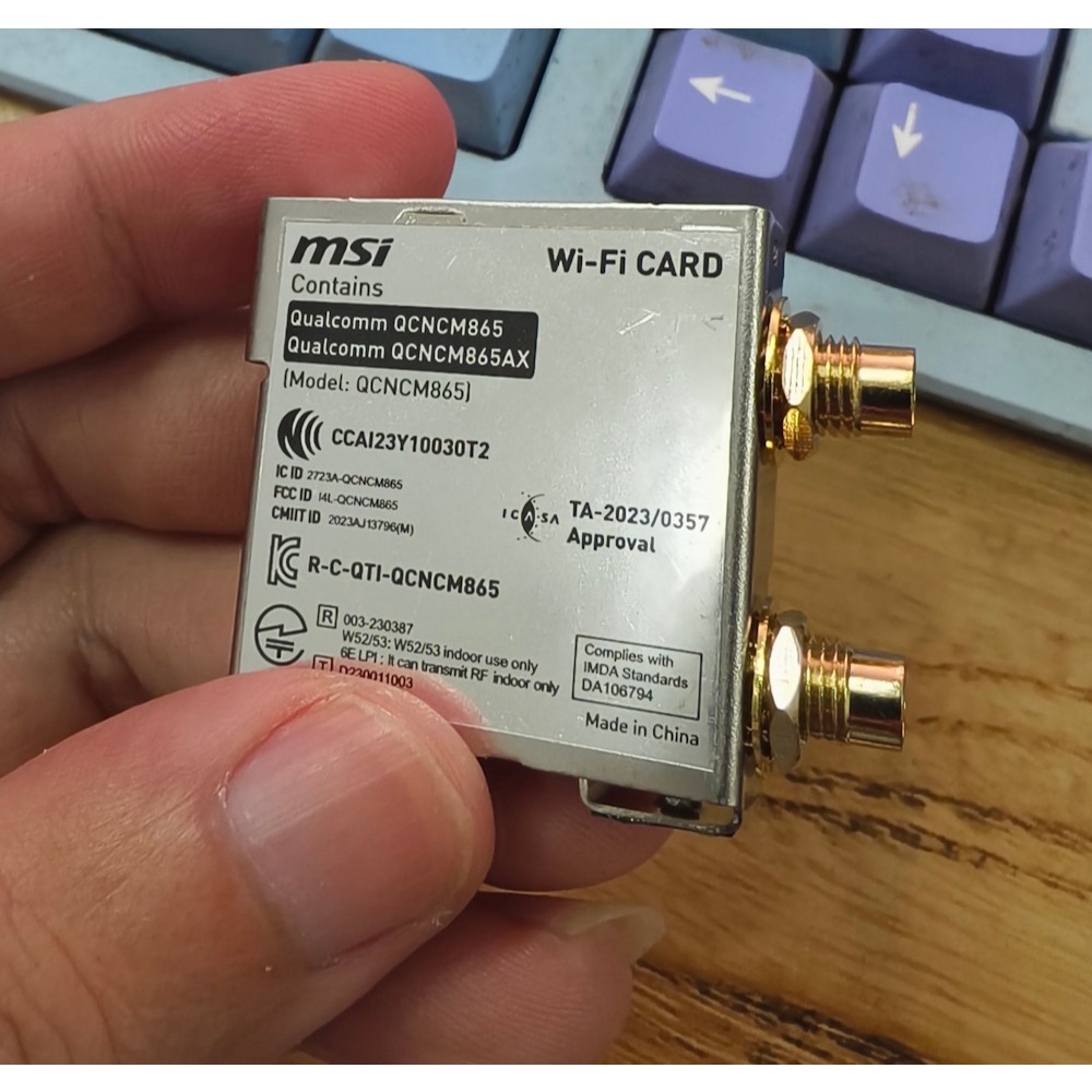 การ์ด wifi NGFF: Intel AX210 AX211 BE200 AMD RZ616, QCNCM865, MT7927, RTL8852BE Wifi 6/6E/7 ใช้กับรั