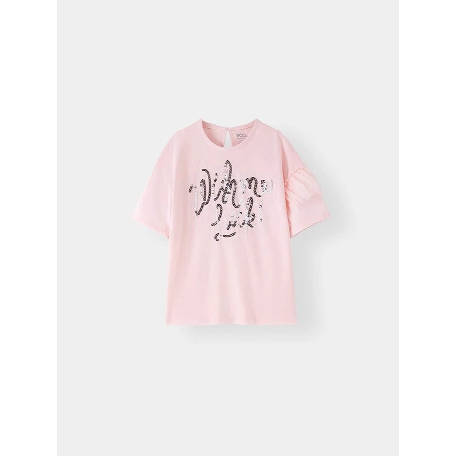 เสื้อยืดคอปกเด็กหญิงน่ารักและน่ารัก GTS25S023R (1- 8 ปี) - WooKids