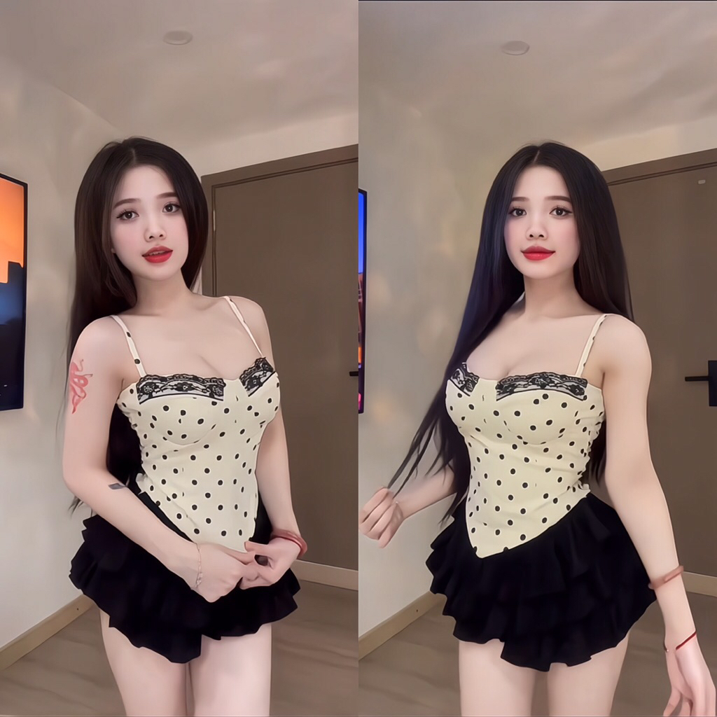 2-Strap Ball Cup Shirt with Lace Trim at the Back with elastic band - รูปถ่ายจริง
