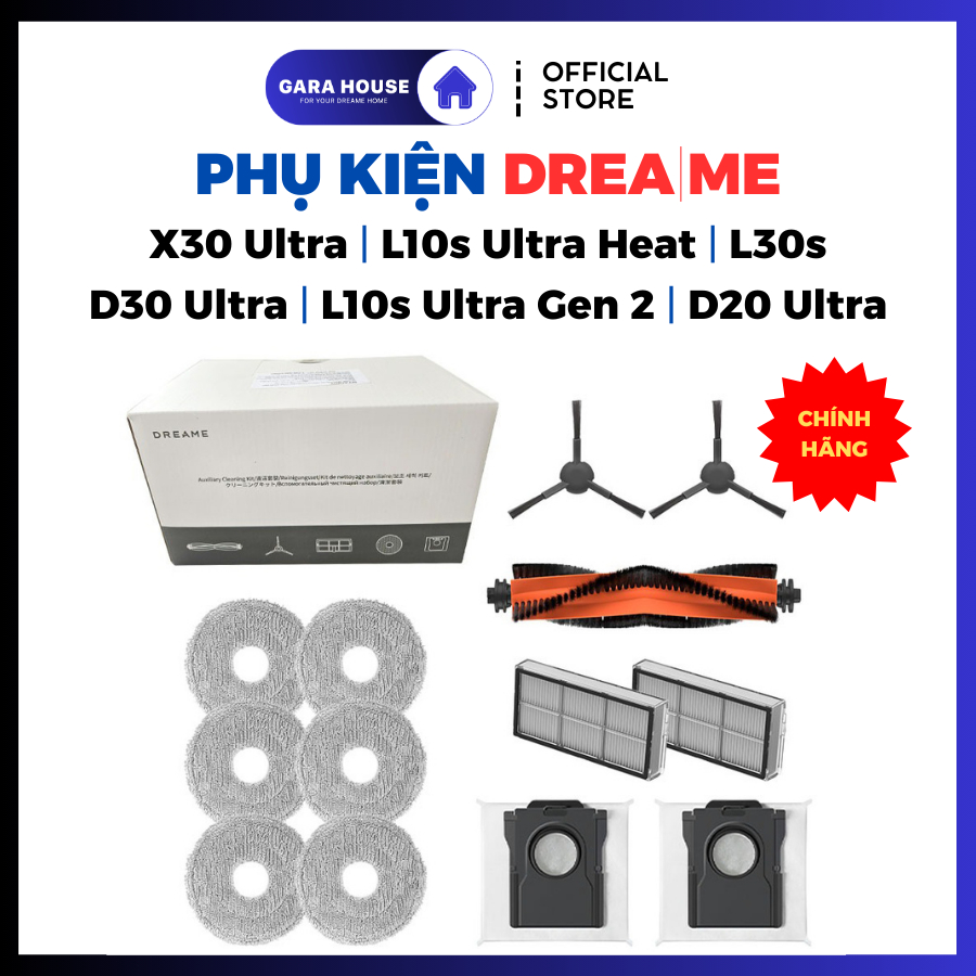 [ของแท้] Dreame X30 L10s Ultra Gen 2 L10s Ultra Heat D20 D30 Mova E30 E40 L30s Ultra ชุดอุปกรณ์เสริม