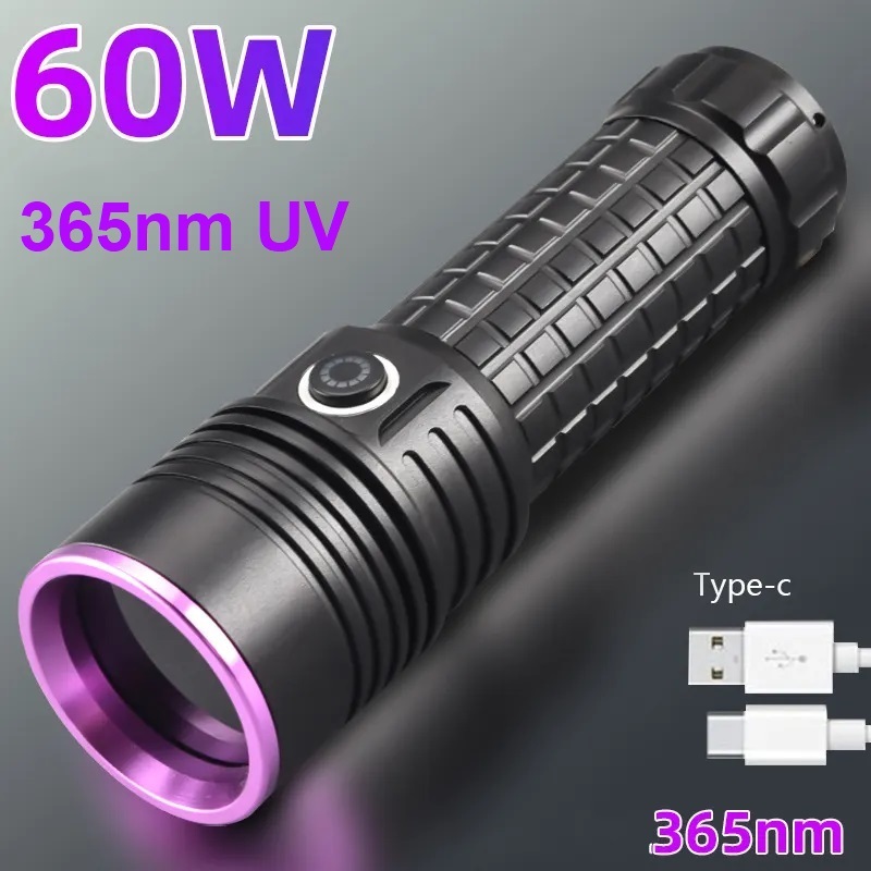 ไฟฉาย Terino D3000-UV พรีเมี่ยมมือถือแบบชาร์จไฟได้อัลตราไวโอเลต (UV) (365nm, 60W) - สินค้าของแท้