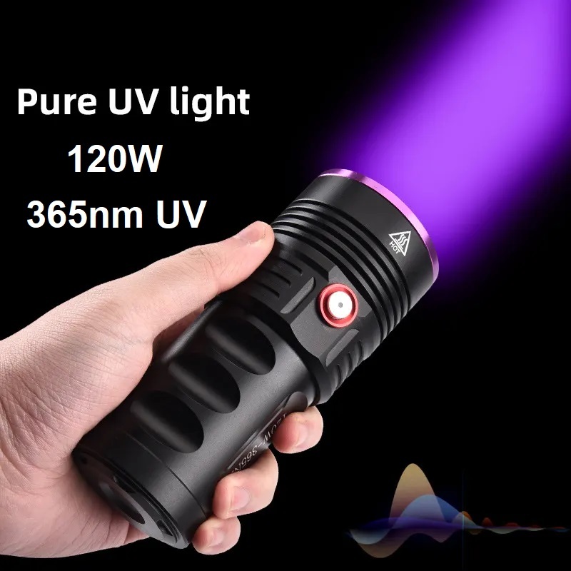 Terino D6000-UV ไฟฉายแบบชาร์จไฟได้มือถือระดับไฮเอนด์ (UV) (365nm, 120W) - สินค้าของแท้