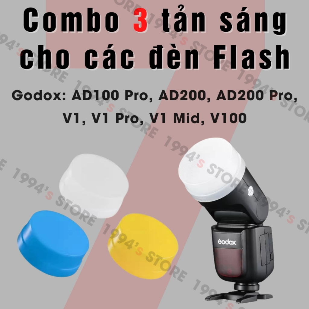 เครื่องกระจายแสงสําหรับ Godox Flash: AD100 Pro, AD200, AD200 Pro, V1, V1 Pro, V1 Mid, V100