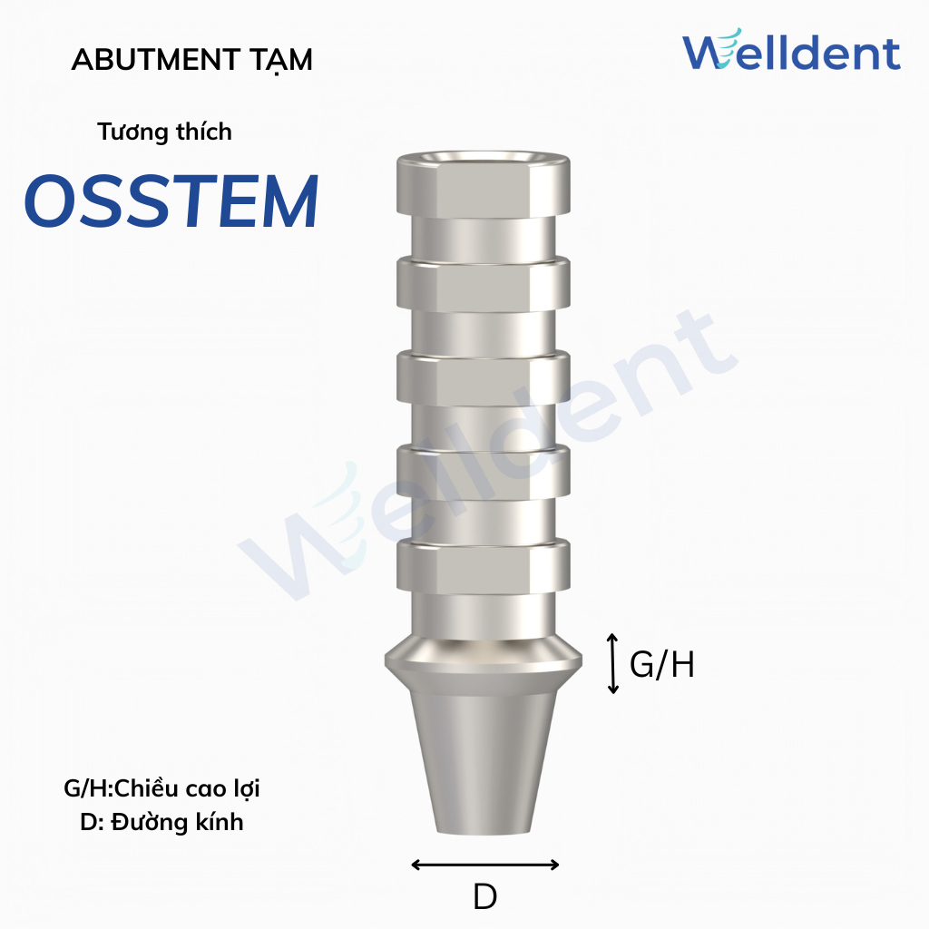 คําอธิบายชั่วคราว – เข้ากันได้กับ Osstem, Neobiotech, Biotem, Megagen ST, Hissen