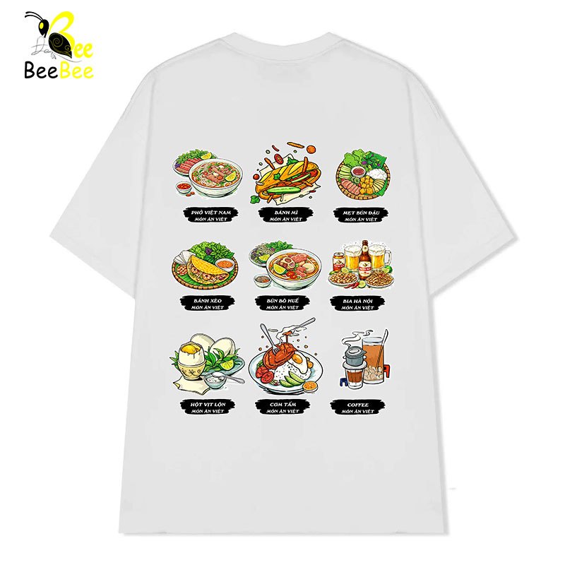 [Nice product] เสื้อยืดอาหารเวียดนาม - BEEBEE01 x Vietnam Food Collection Unisex Men and Women - T37