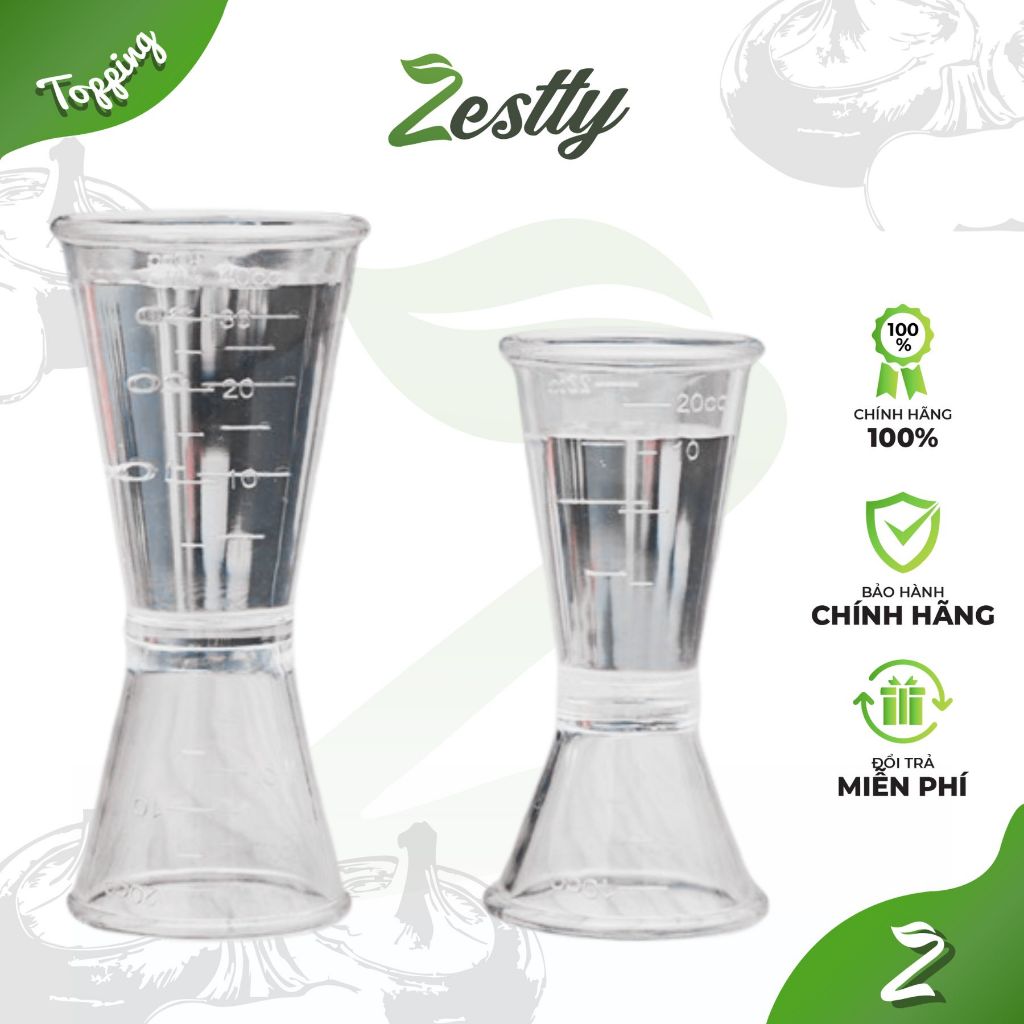 Jigger ถ้วยตวงพลาสติกสําเร็จการศึกษา 10/20ml และ 20/40ml
