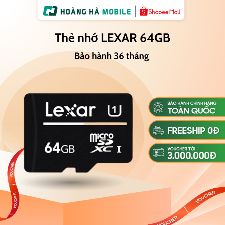 การ์ดหน่วยความจํา LEXAR 64GB การ์ด Micro SD
