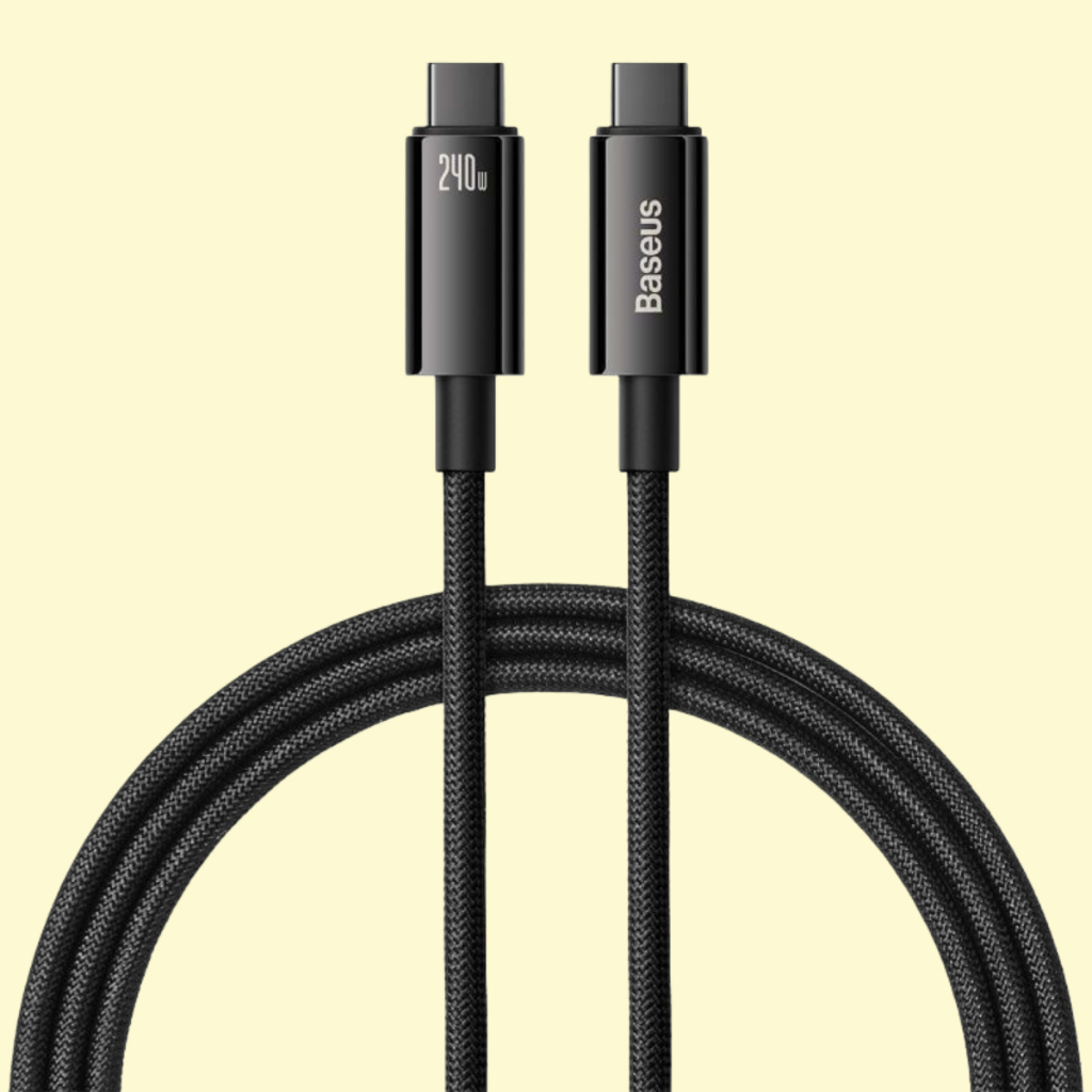 Baseus Tungsten Gold Fast Charging Data Cable 240W Type C ถึง Type C 240W