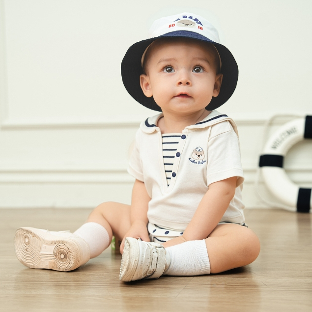 Body Chip Bubaby แขนสั้นกะลาสีคอผ้าฝ้ายนุ่มสําหรับ PCT Baby235300