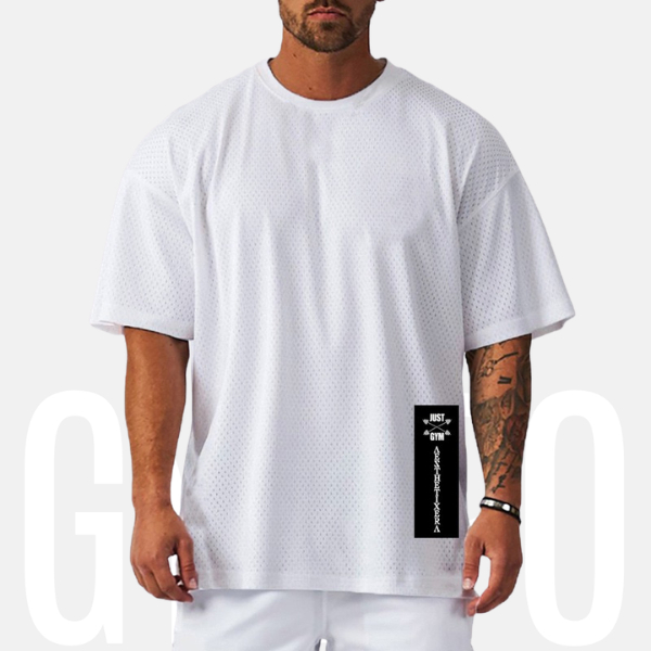 JUST DO GYM MESH SHIRT - เสื้อกีฬาผู้ชาย - TENNIS, PICKLEBALL, GYM EXERCISES