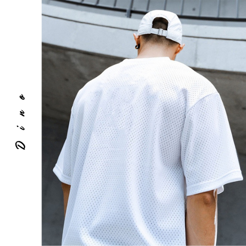 เสื้อกีฬาผู้ชาย - เสื้อตาข่ายยิม - GYM WEAR [DINO EXERCISES]