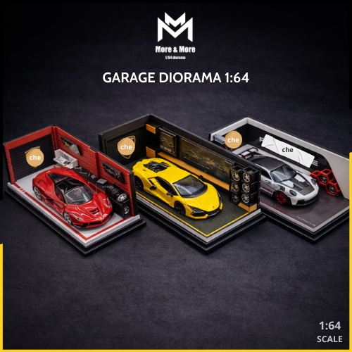 DIORAMA GARAGE More & More - พร้อมกล่องโชว์ไมก้า