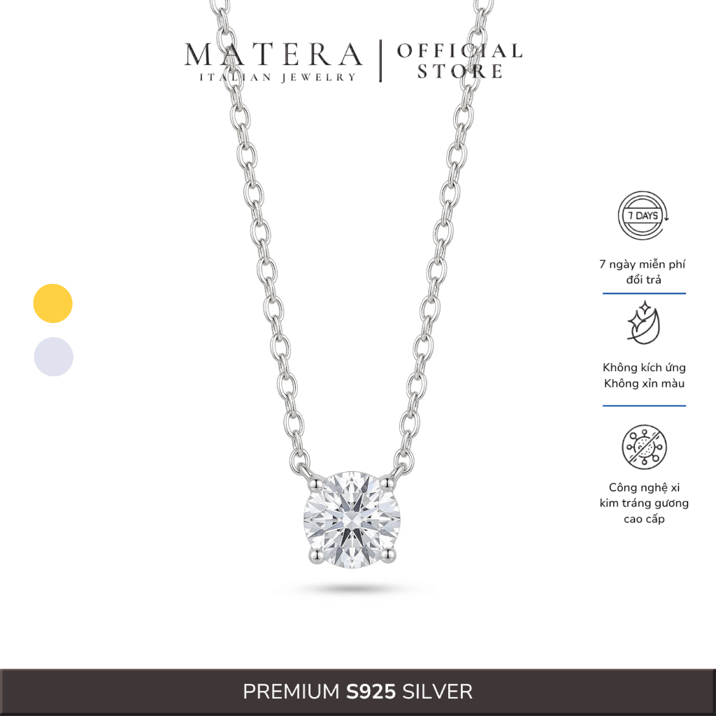 [สินค้าใหม่] สร้อยคอเงิน MATERA S925 หนึ่งและเท่านั้นพร้อมหินคุณภาพสูงเป็นของขวัญให้แฟน MDC85