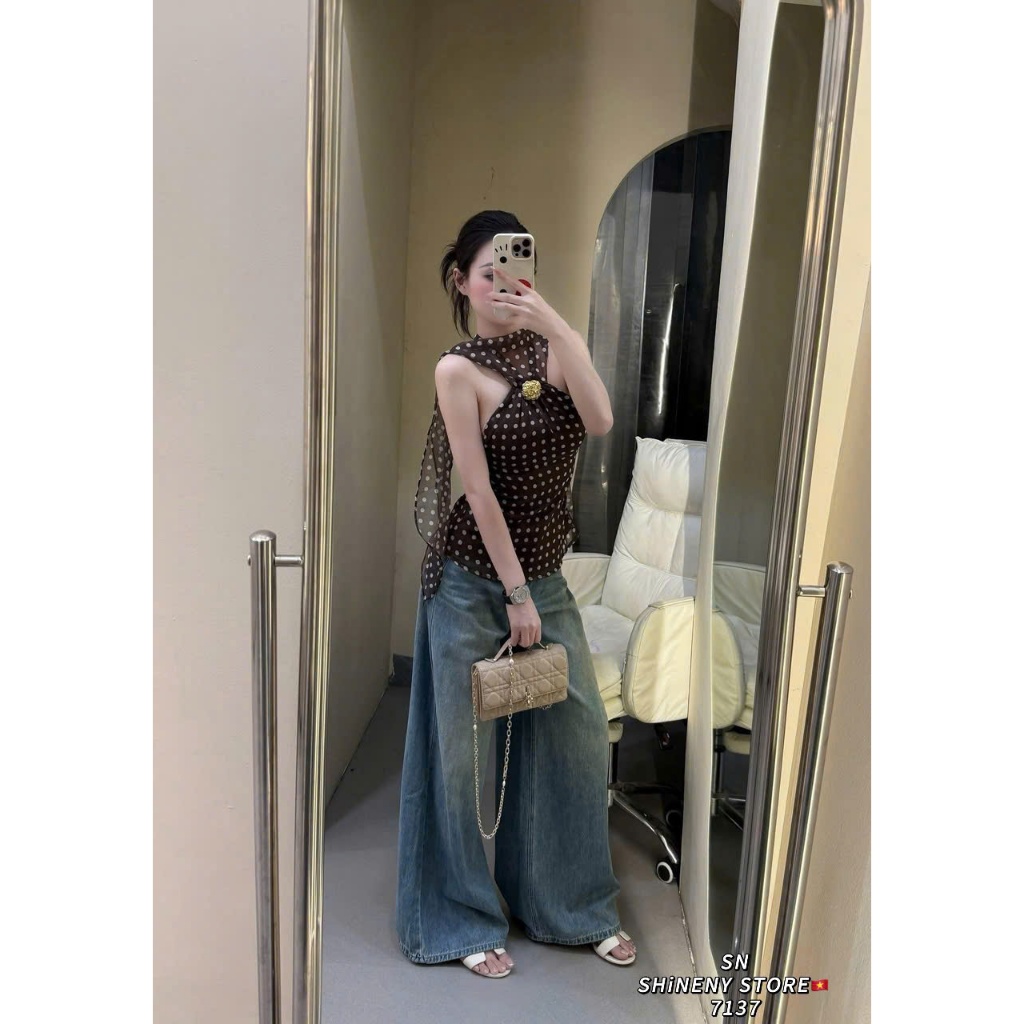 Wg.We 7137 กางเกงยีนส์ขากว้าง