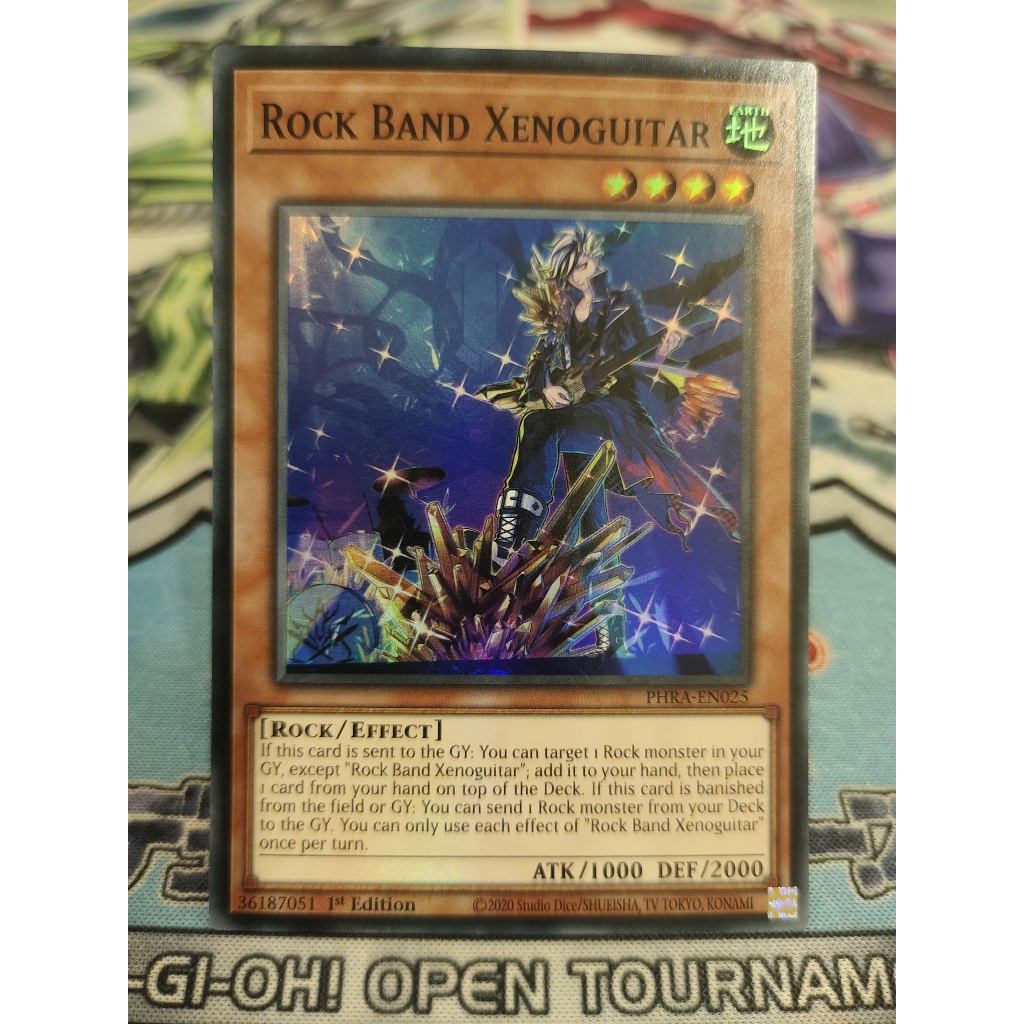 การ์ด Yugioh ของแท้ - Rock Band Xenoguitar - PHRA-EN025 - รุ่น 1st Rare
