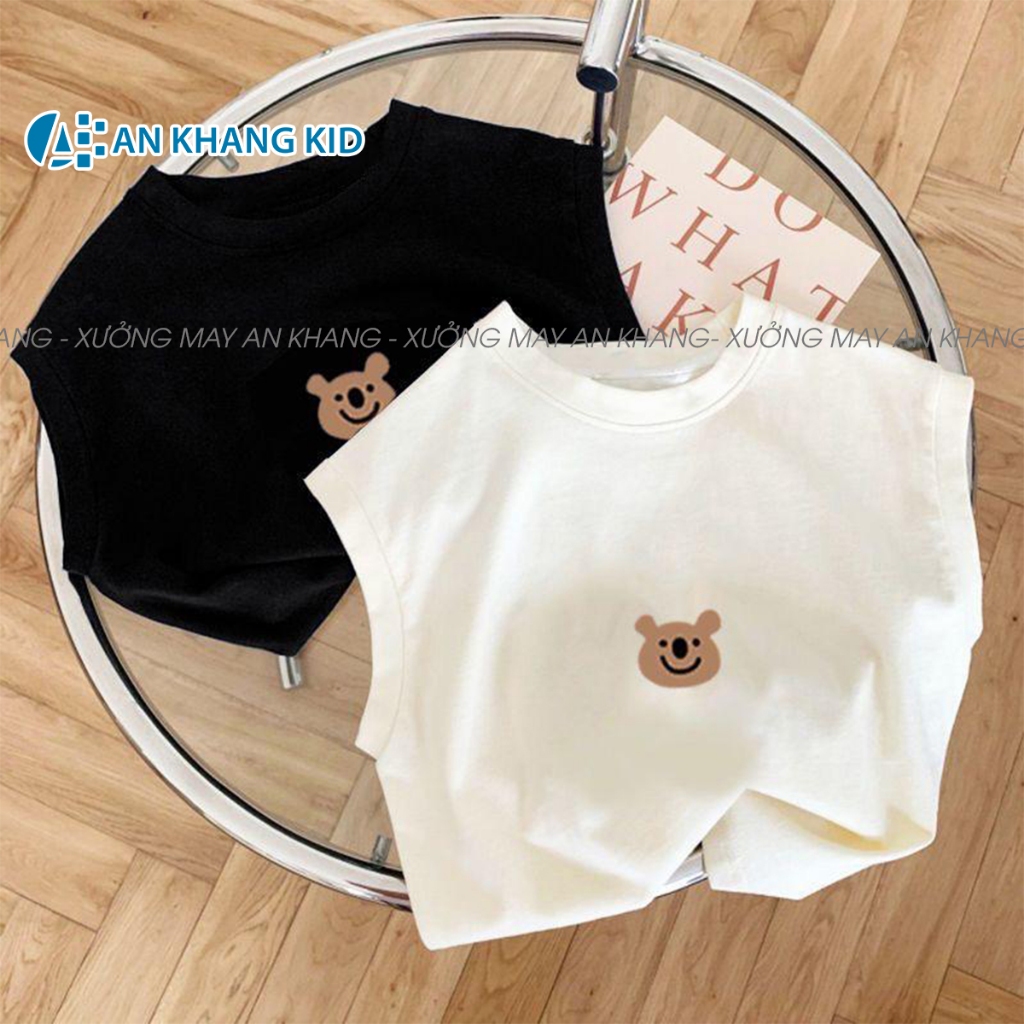 COMBO เสื้อกล้าม 2 ตัวสําหรับเด็กผู้ชาย 8-30kg BROWN BEAR คอตตอน 2 ทาง