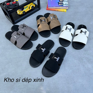 [Khâu đế] Dép nam quai da mác khoá- đế cao su khâu 2 lớp chống trơn trượt , khâu quai chắc chắn- đủ màu size 37-43