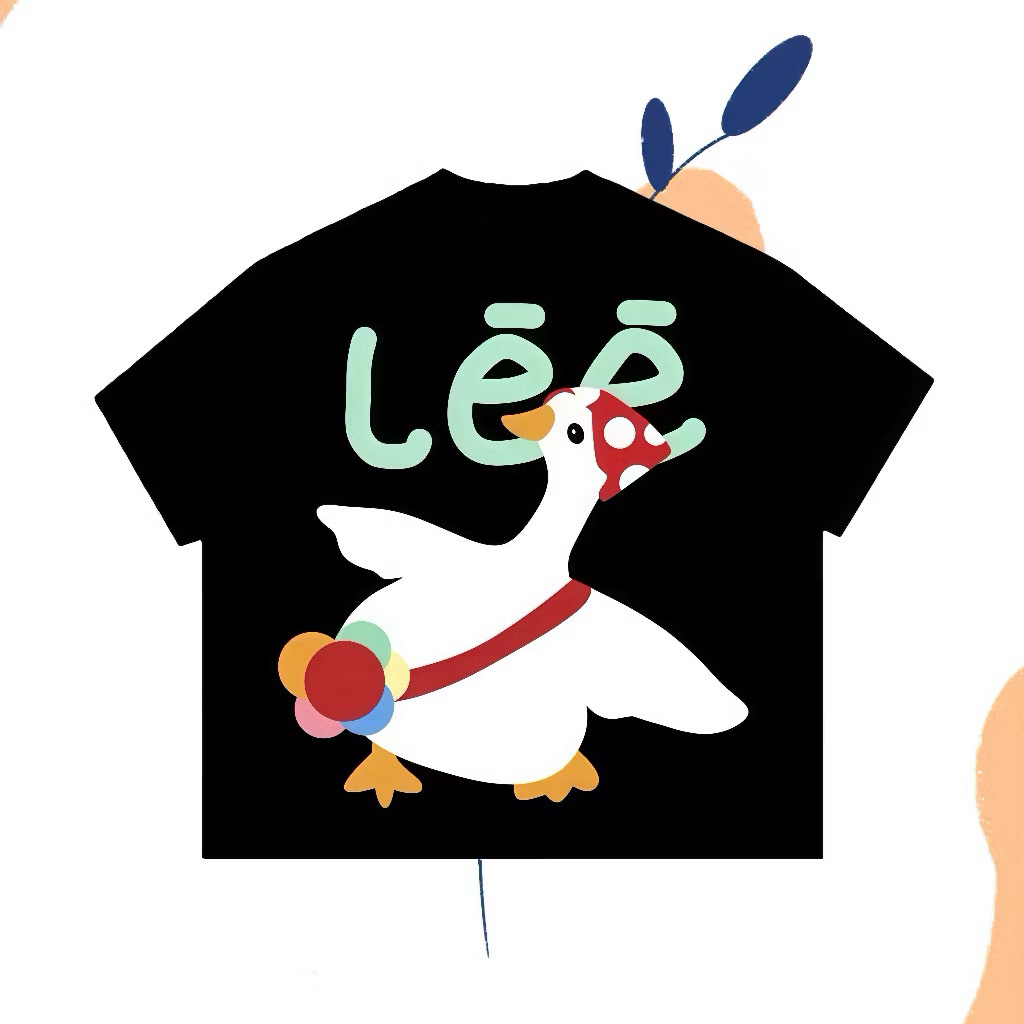 เสื้อยืด Lee Lee Duck สุดน่ารักทําจากผ้าฝ้าย 2c
