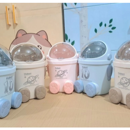 MINI ROBOT TRASH BIN, OFFICE TRASH BIN, MAKEUP TABLE TRASH BIN, SUPER CUTE MINI TRASH BIN