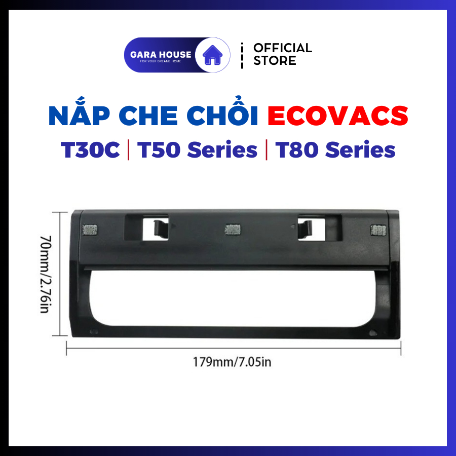 ฝาครอบแปรง การ์ดแปรงหลัก Ecovacs T30C, T50 Pro Omni, T80 Omni, T80S _ อุปกรณ์เสริมทดแทน