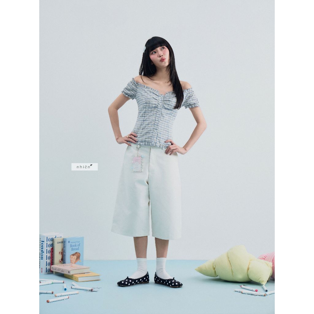 Jenny Khaki - กางเกงสีกากีทรงหลวม nhien.official NQD00006