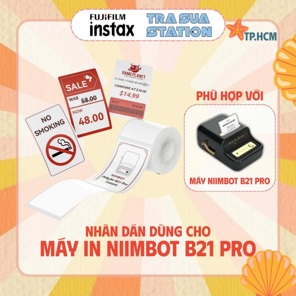 NIIMBOT กระดาษฉลากขาวธรรมดาสีแดงสําหรับเครื่องพิมพ์ฉลาก B21 Pro/ เฉพาะสําหรับ B21 Pro