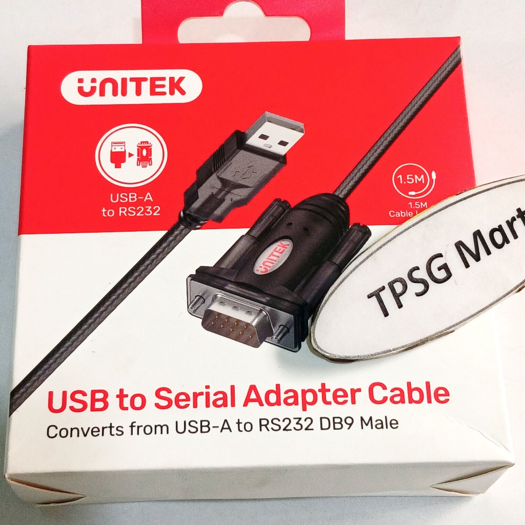สาย USB to RS232 (USB to Com 9 DB9M Male) / USB 2.0 to RS232 Standard (UNITEK Y105)