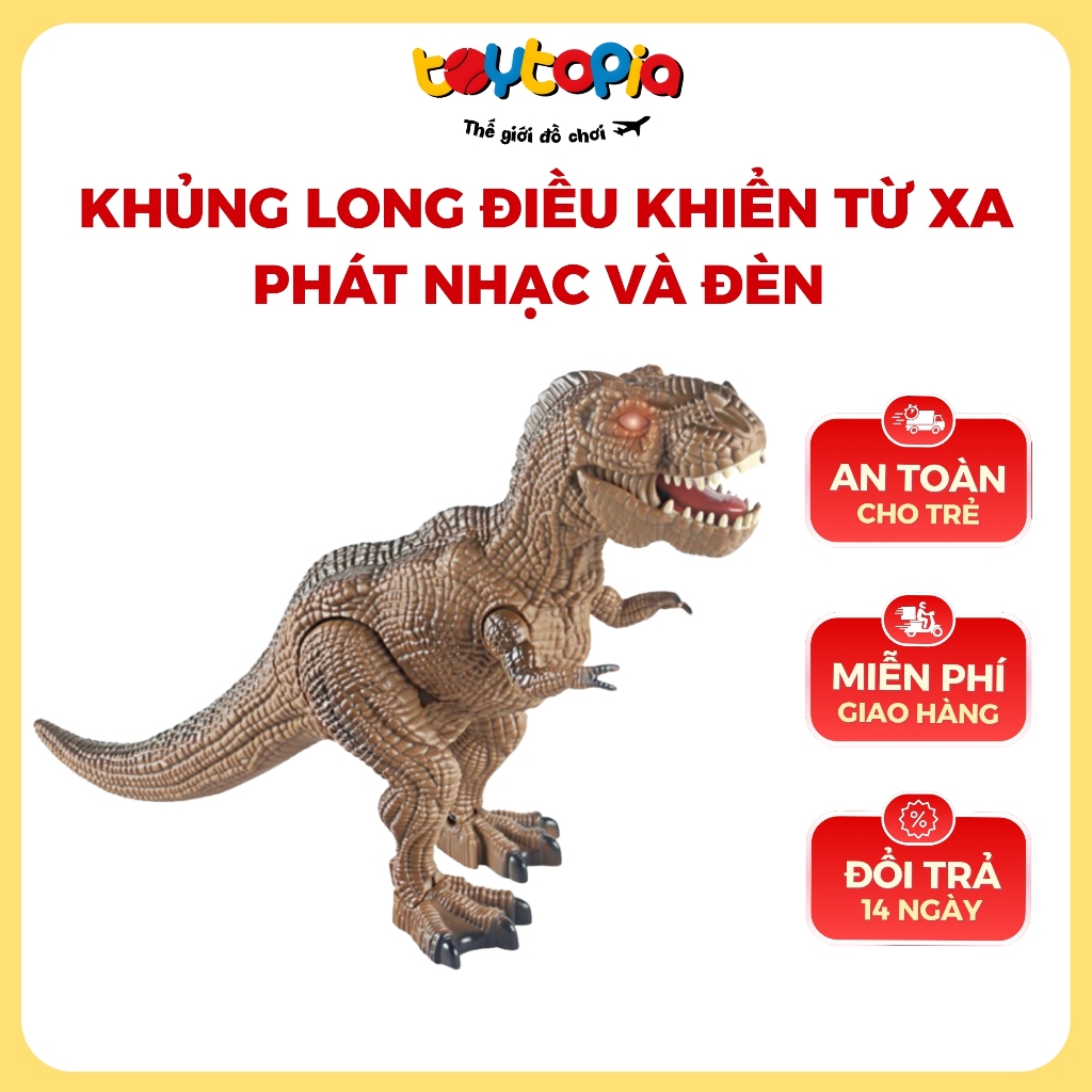 ไดโนเสาร์ควบคุมระยะไกลพร้อมแสงและดนตรีสดใสสําหรับเด็กผู้ชาย 6670