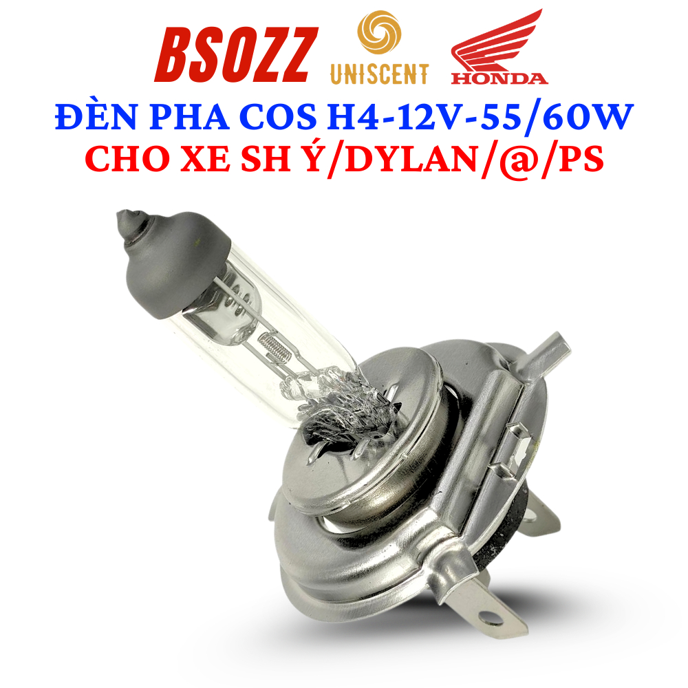 หลอดฮาโลเจน/Cos H4-12V-55W SH อิตาลี/DYLAN/@/PS Osram BSOZZ Chip- Made In Thailand (34901MAK000)