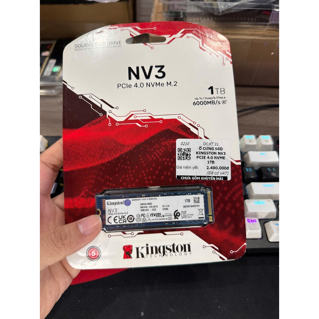 ฮาร์ดไดรฟ์ Kingston 1T NV2 NVMe SSD | NV3 Gen4 x4 2280