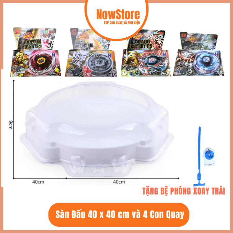 Spinning Arena 40x40ซม. พร้อมสปินเนอร์พรีเมี่ยม 4 ชิ้น – NowStore | Fighting Extremely – Endurance –