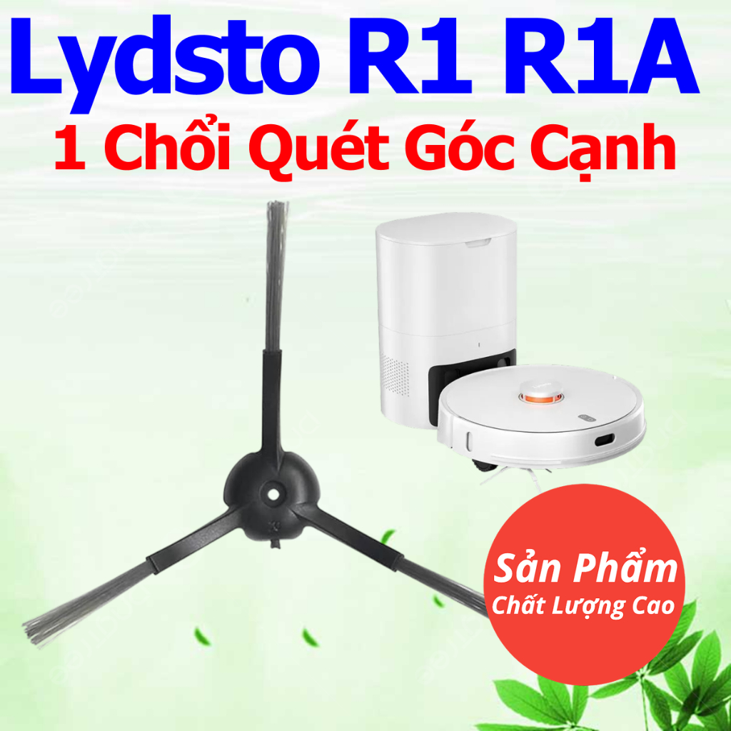 แปรงมุมสีดํา 1 ชิ้นสําหรับเครื่องดูดฝุ่นหุ่นยนต์ Lydsto R1 / R1A – อุปกรณ์เสริมทดแทน